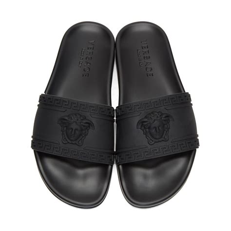 versace jeans sliders mens|versace medusa slides.